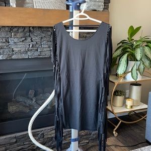 Rock star black mini dress / tunic